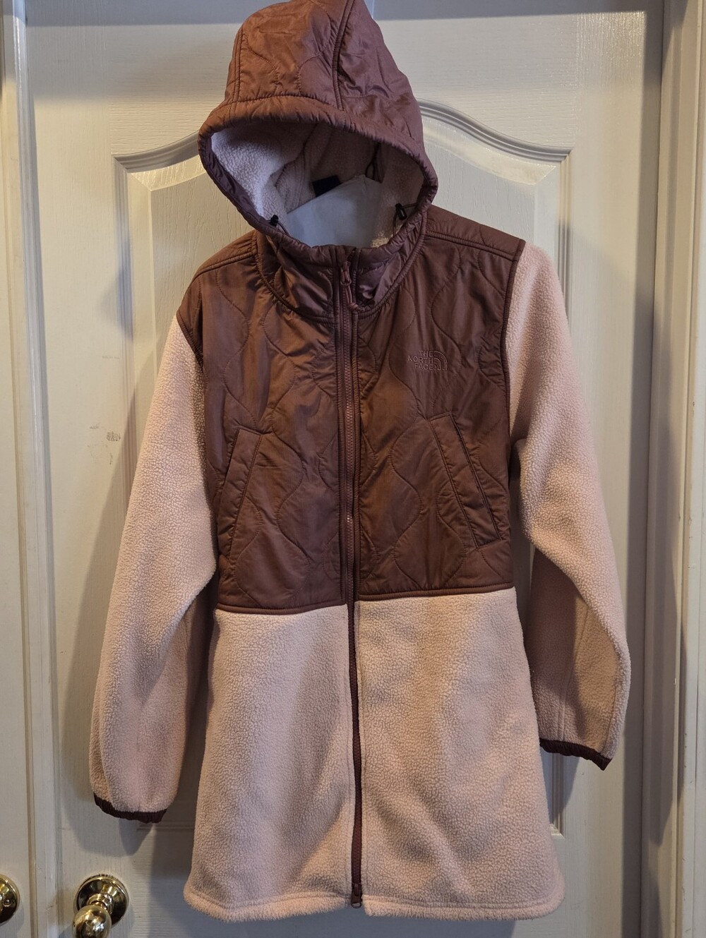 The North Face Jacket Large Royal Arch Parka Sherpa Fleece Quilted Hood Hiking - Picture 2 of 15